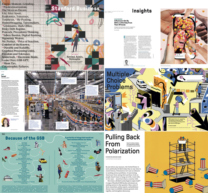 Pages from Stanford Business magazine